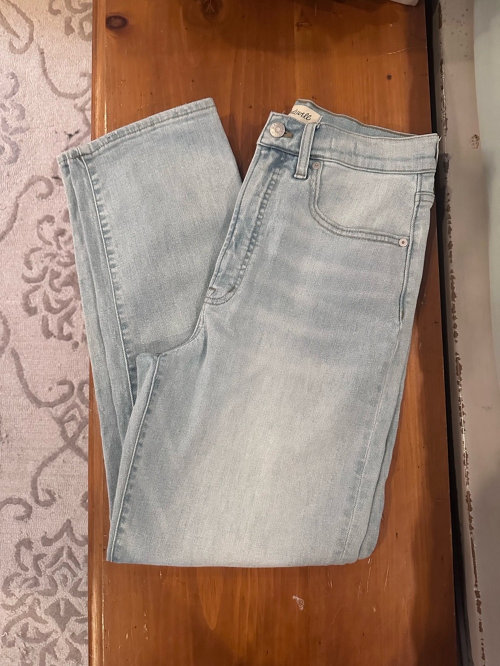 Madewell Light Wash Denim Jeans with Contrast Stitching